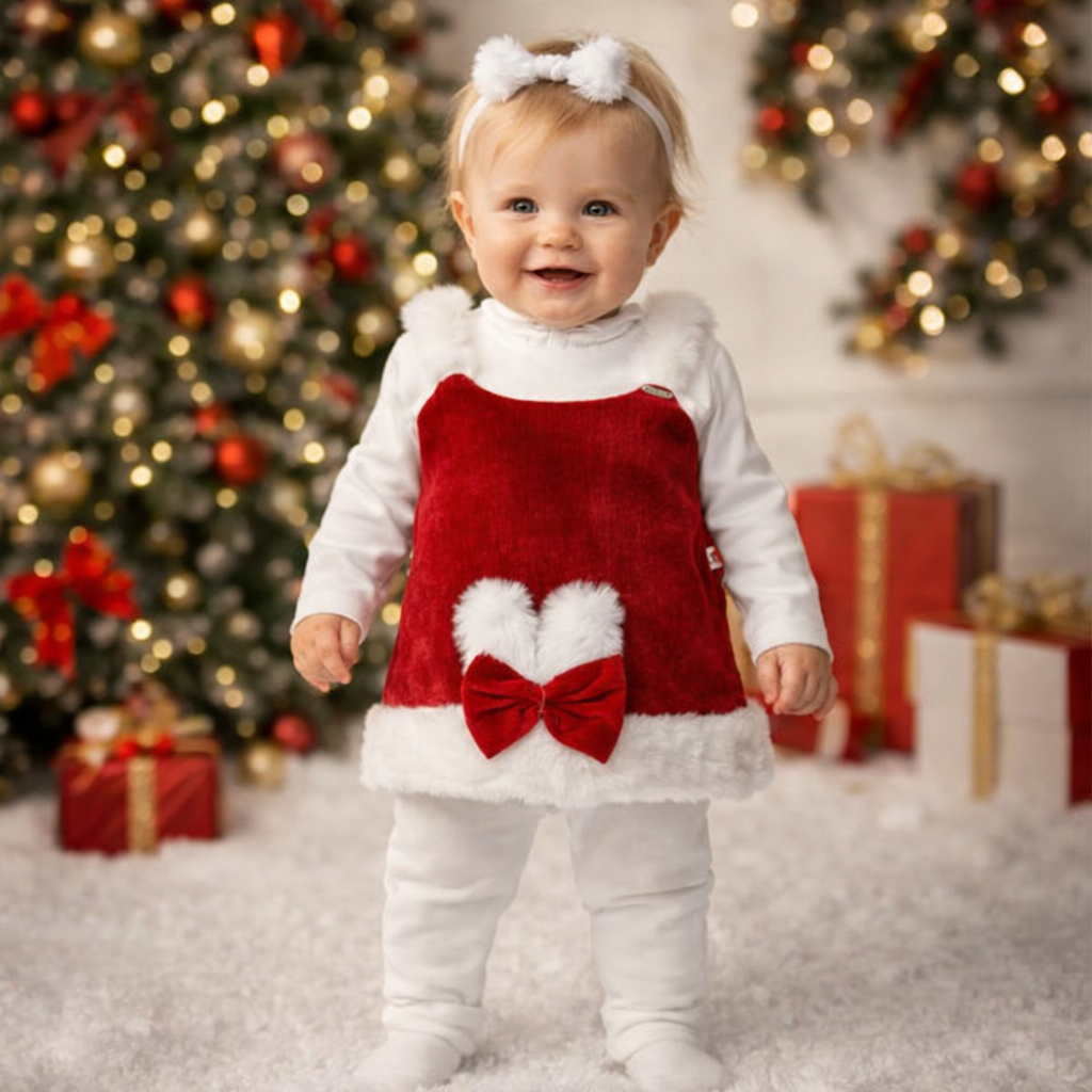 baby girl christmas dresses JUST TOTS Baby Girls Christmas Outfit Set