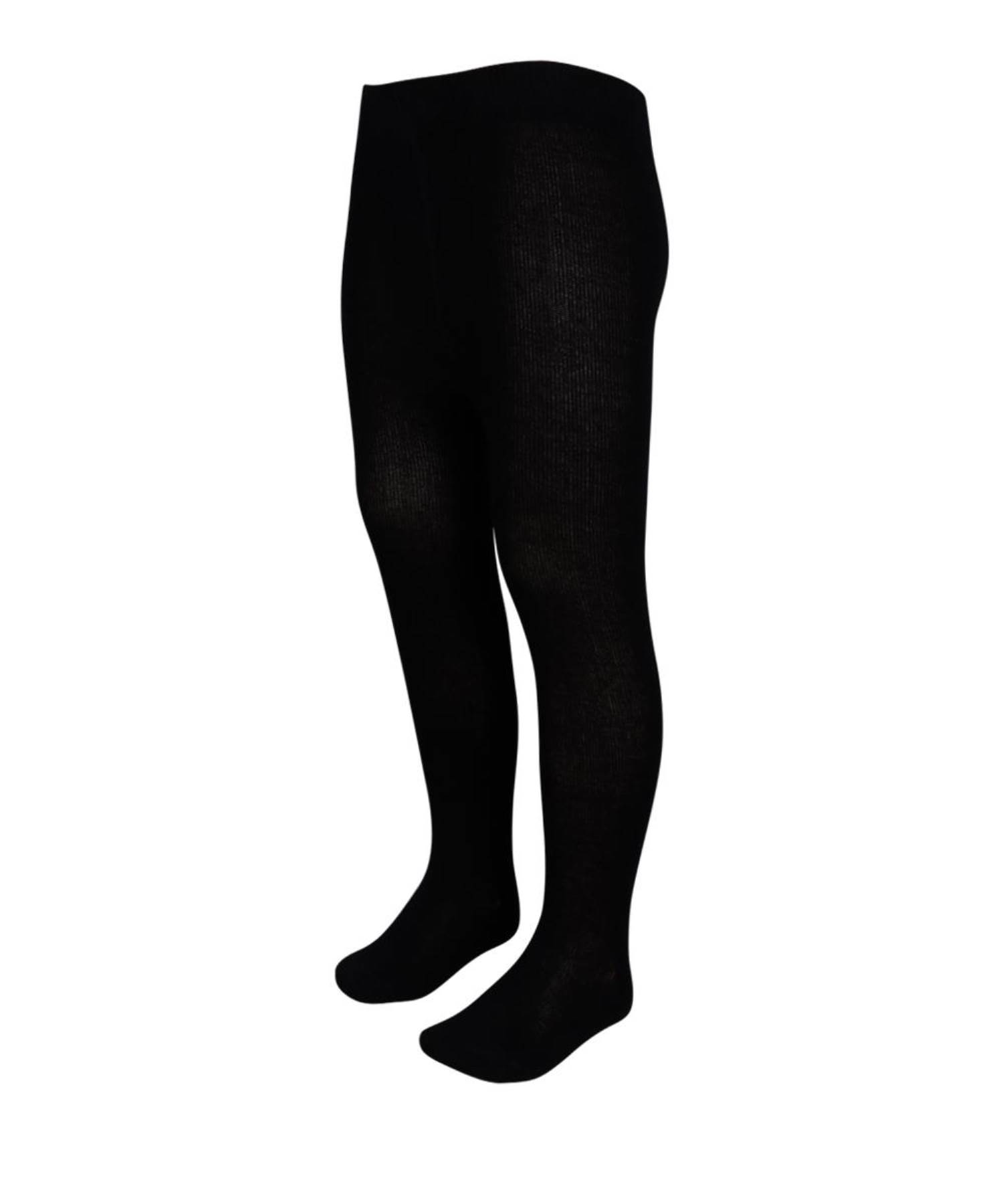 MUSTANG KID'S ORCHID PLAIN BLACK TIGHTS / STOCKING :: SMILE BABY