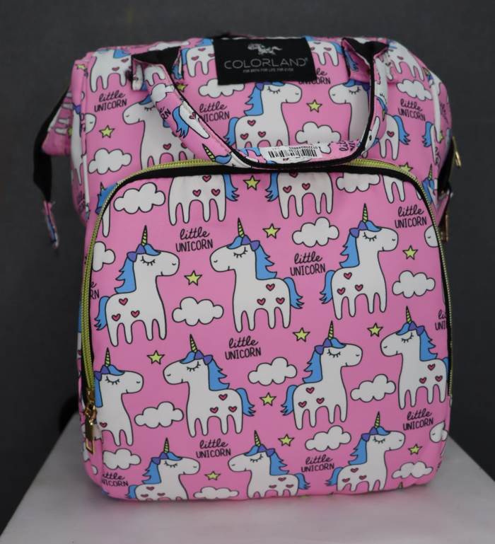 Baby Diaper Bag Soft Plush Backpacks Little Unicorn (1010/BLACK)