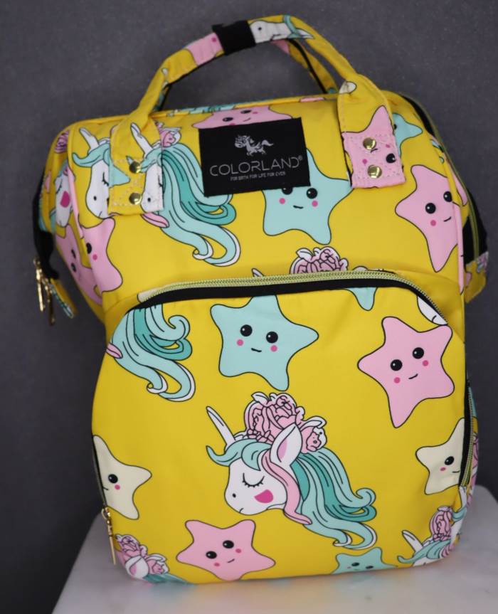 Baby Diaper Bag Soft Plush Backpacks Star Unicorn (1014/BLACK)