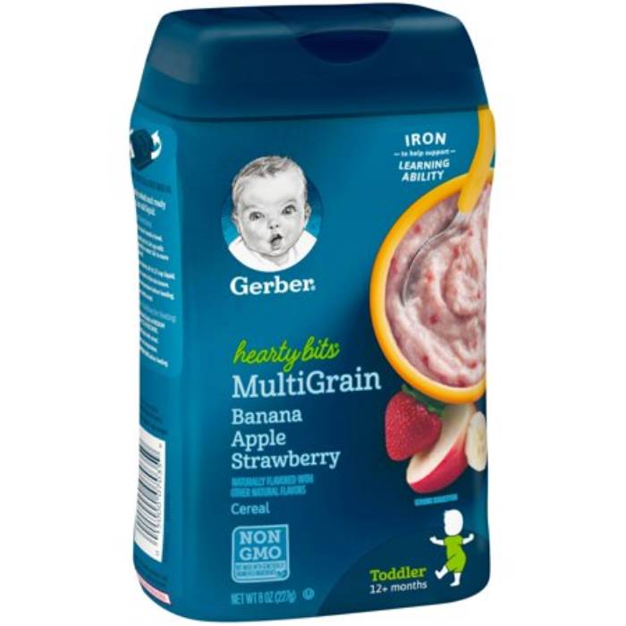 Gerber, Hearty Bits, MultiGrain Cereal, 12+ Months, Banana, Apple, Strawberry, 8 oz (227 g)