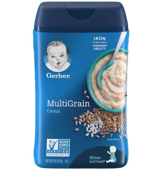 Gerber 2nd Foods Baby Cereal Multigrain With Iron Non GMO – 8 Oz (227gm)