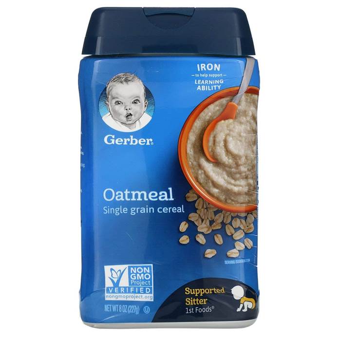 Gerber Baby Food Oatmeal, Single Grain Cereal, 8 oz (227 g)
