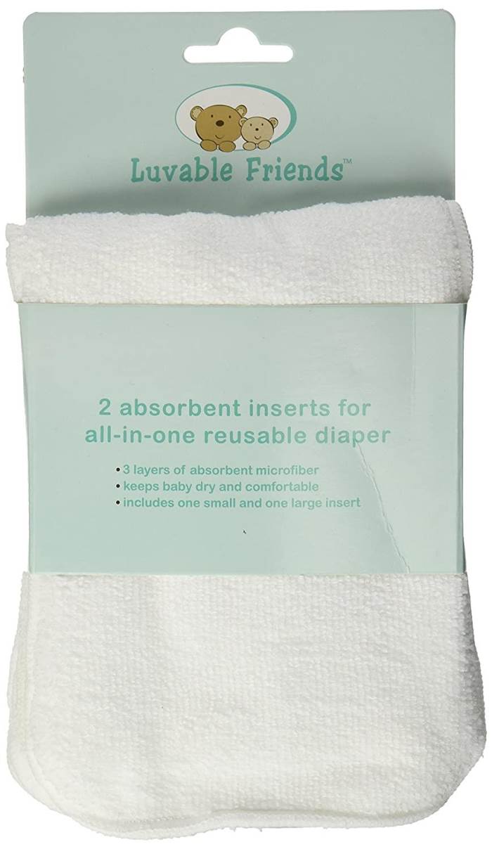 Smilebaby 2 Count Absorbent Inserts for All-in-One Reusable Diaper, White