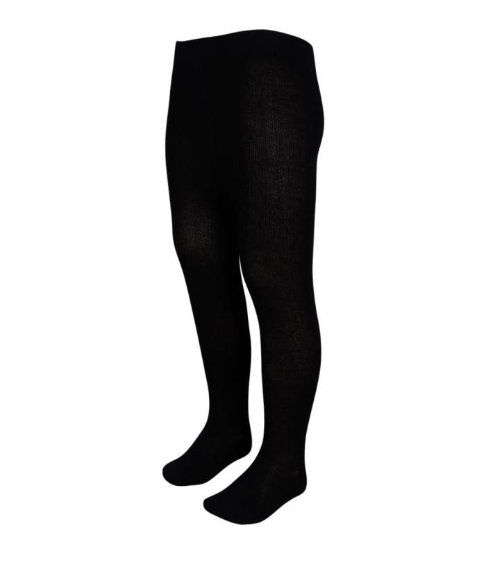 MUSTANG KID’S  ORCHID PLAIN BLACK TIGHTS / STOCKING 
