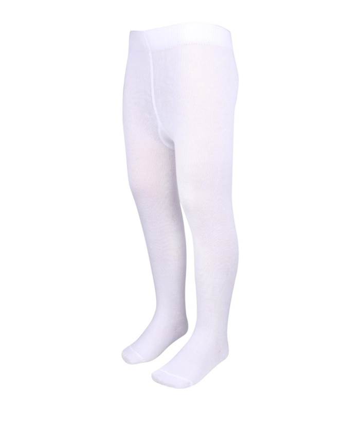 MUSTANG KID’S  ORCHID PLAIN WHITE TIGHTS / STOCKING 