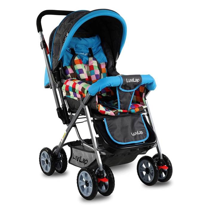 Luvlap Sunshine Stroller/Pram, Easy Fold, for Newborn Baby/Kids, 0-3 Years (Teal)