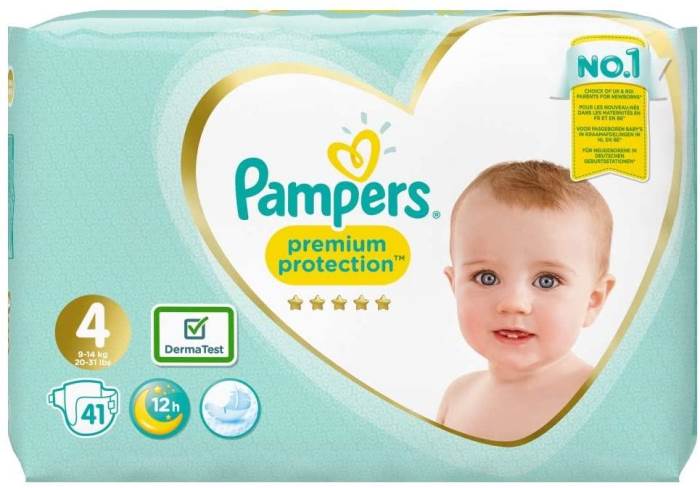 Pampers Premium Protection Diapers, Size 4, Value Pack – 9-14 kg