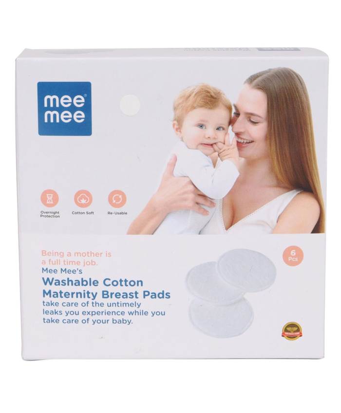 Mee Mee Washable Cotton Maternity Breast Pads (6 pcs)