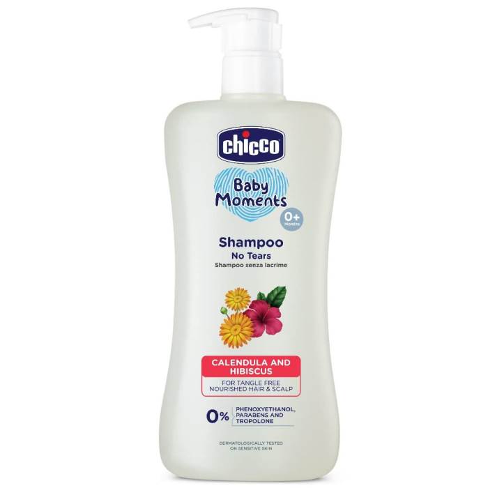 Chicco No-tears Shampoo for Soft and Tangle-Free Baby Hair, with Natural Ingredients, Soap Free, Dermatologically Tested