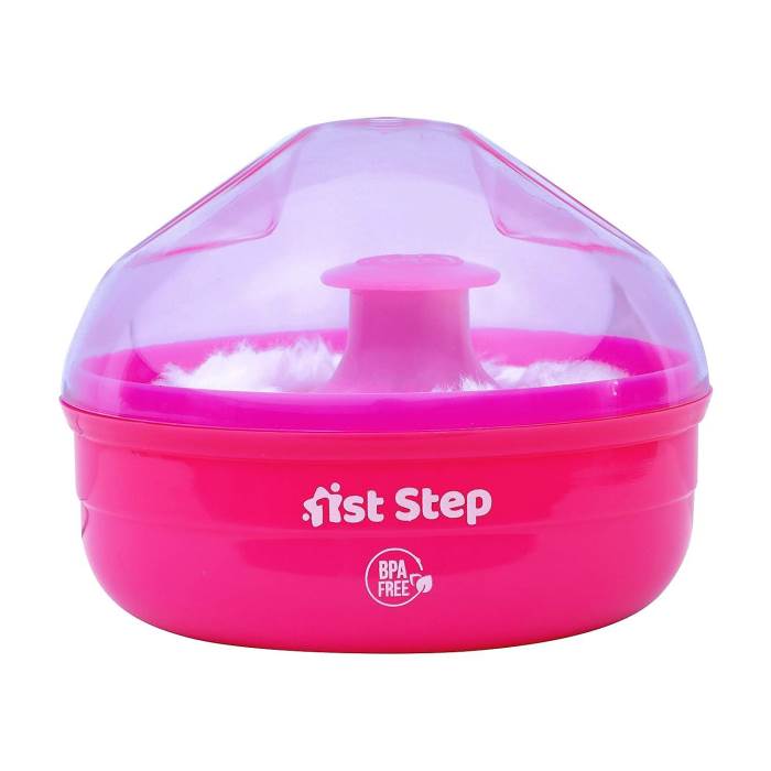 1st Step Powder Puff/Powder Box/Powder Case/Baby Grooming (Pink)