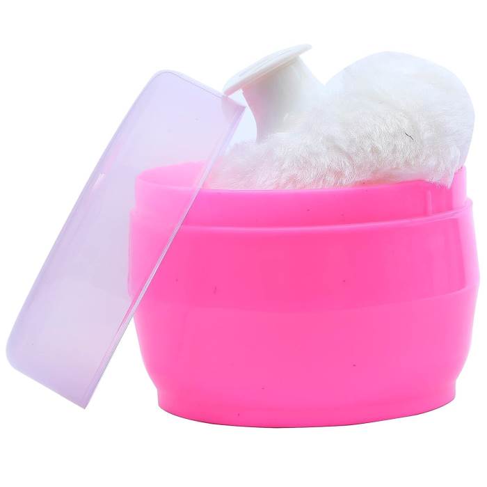 1st Step BPA Free Powder Puff With Powder Storage Box (Pink)