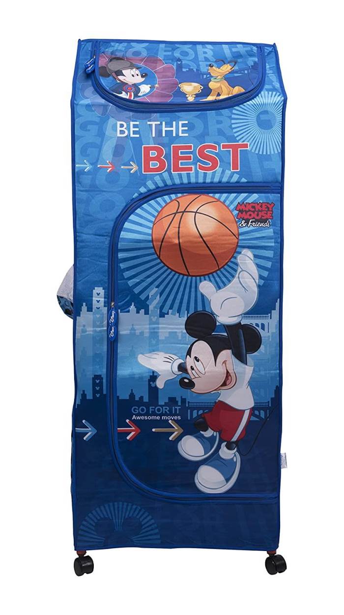Disney Micky Mouse and Friends Be the Best Blue Color Kids Poratble Wardrobe(KDW 02)