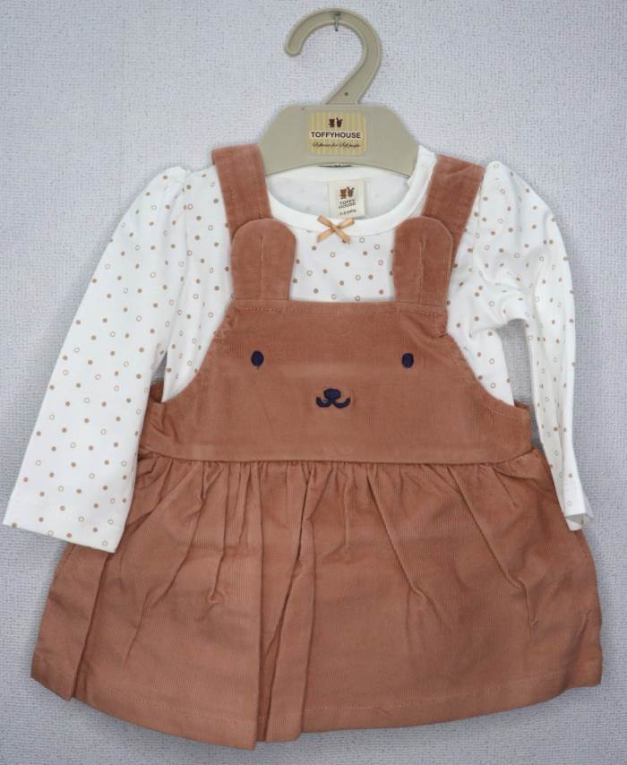 TOFFY HOUSE GIRLS DAILY WEAR FROCK BG12/RUST
