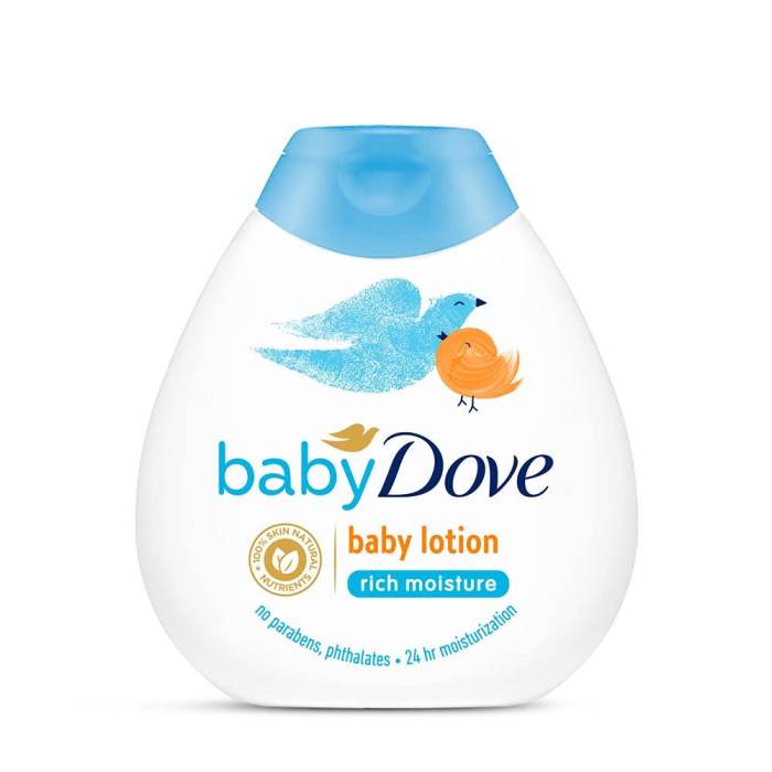 Baby Dove Rich Moisture Nourishing Baby Lotion 200 ml, With Moisturising Cream, Gentle Care for Baby