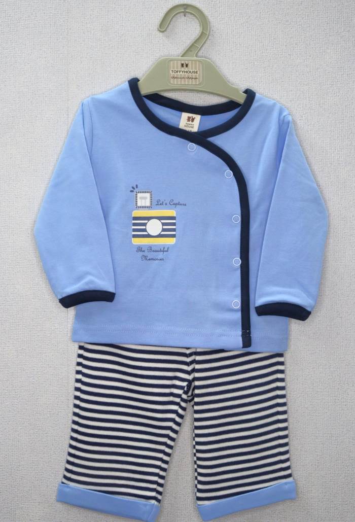 TOFFY HOUSE BOYS BABA SUIT DAILY WEAR T-SHIRT LAGGING SET BB38/BLUE
