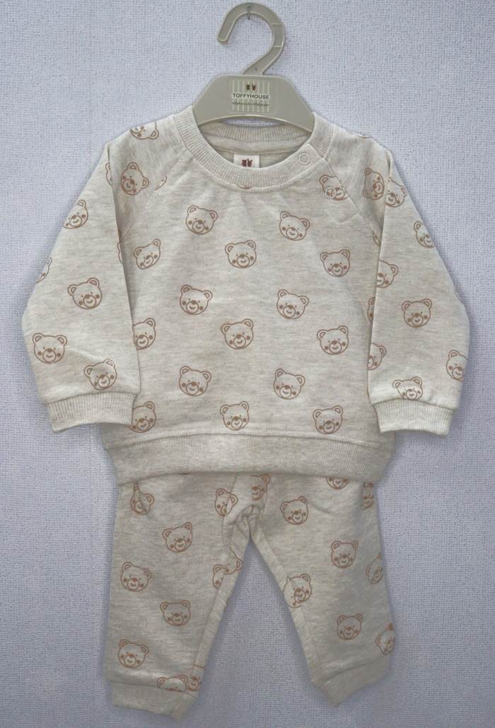 TOFFY HOUSE BOYS TRACK T-SHIRT SET / TRACK SUIT TB03/FAWN