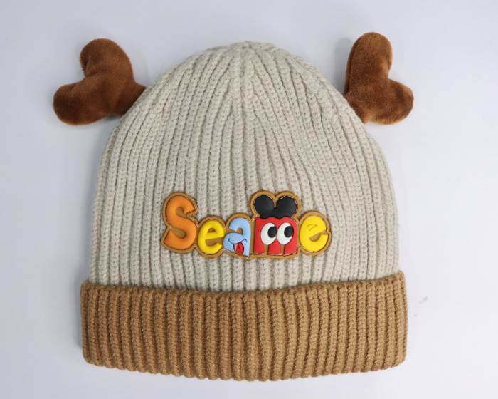SMILE BABY BABY WOOLEN CAP (0 TO 2 YEAR) SEAME FAWN