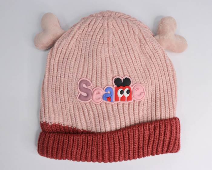SMILE BABY BABY WOOLEN CAP (0 TO 2 YEAR) SEAME PEACH
