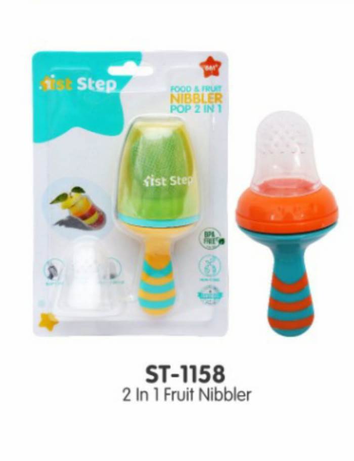 1st Step 2 In 1 Pop Fruit And Food Nibbler And Feeder - Yellow