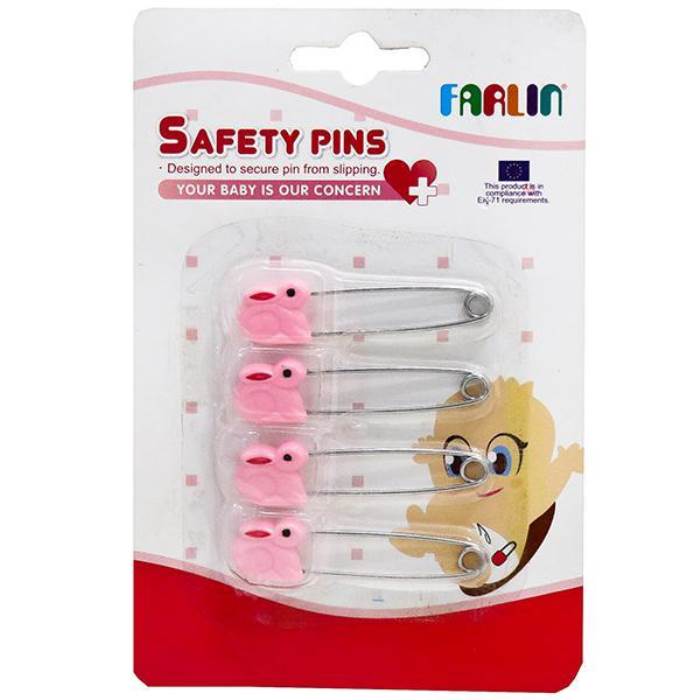 Farlin Safety Pins 4 Pcs-Rabbit 