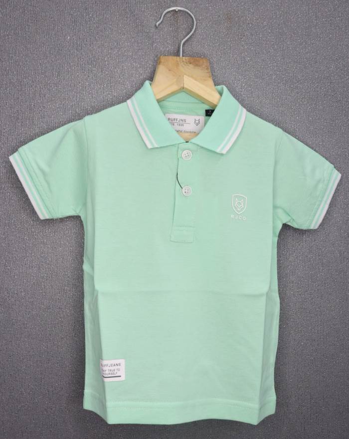 RUFF KIDS C.GREEN Casual Wear Half Sleeves T-Shirt For Boys (13201)