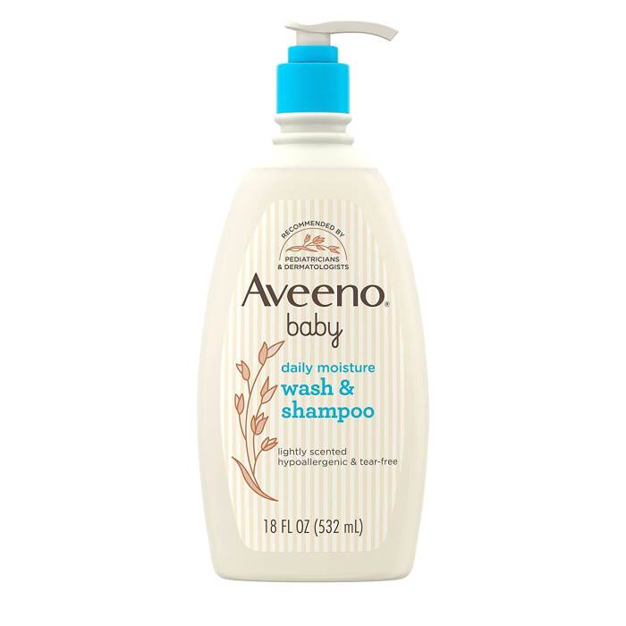 Aveeno Baby Gentle Wash and Shampoo with Natural Oat Extract, Tear and Lightly Scented, 33 fl. oz