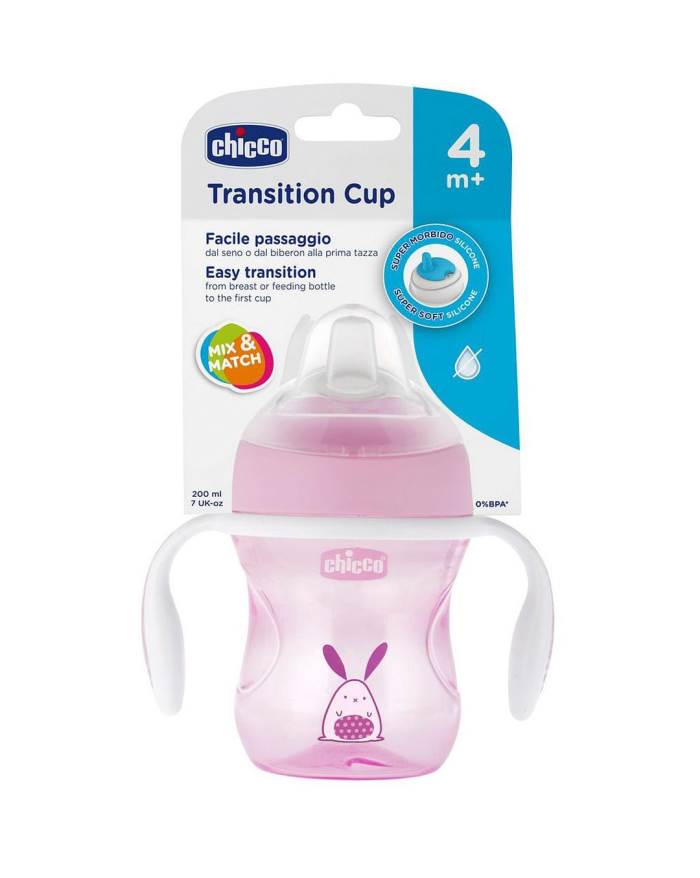 CHICCO Transition Cup (200ml) (4m+) (Pink)