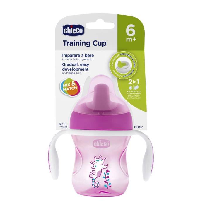 Chicco Training Cup 200ml (6M+ (Pink)