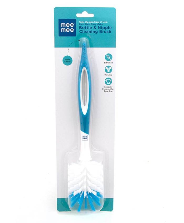 Mee Mee Easy Grip Bottle & Nipple Cleaning Brush (Blue)