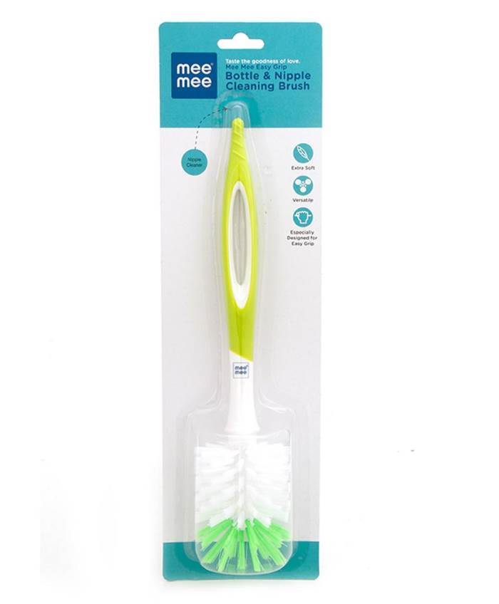 Mee Mee Easy Grip Bottle & Nipple Cleaning Brush (Green)