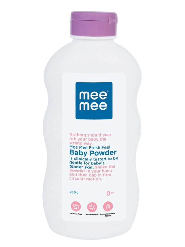 Mee Mee Baby Talcum Powder, Dermatologically tested, Paraben free, 0m+ (Fresh Feel -Single Pack)