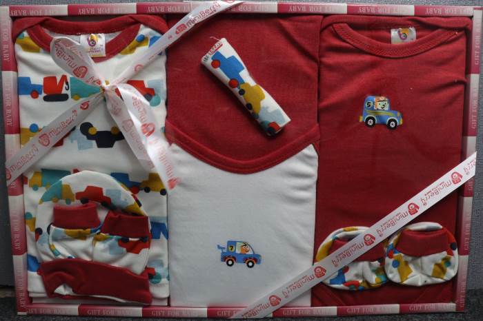 Baby Station Gift Set for New Born Unisex- 10 Pieces (RED)