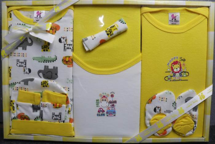 Baby Station Gift Set for New Born Unisex- 10 Pieces (YELLOW)