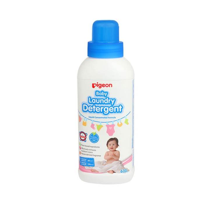 Pigeon Baby Liquid Laundry Detergent, With Plant Extracts, Anti-Bacterial, Alcohol Free, 600 ml Bottle