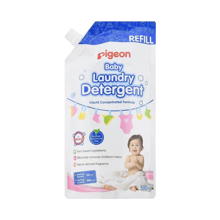 Pigeon Baby Liquid Laundry Detergent, With Plant Extracts, Anti-Bacterial, Alcohol Free, 500 ml Refill Pack