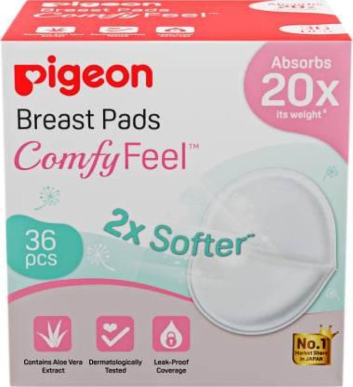 Pigeon Breast Pads Comfy Feel - 36 PCS, White (79152)
