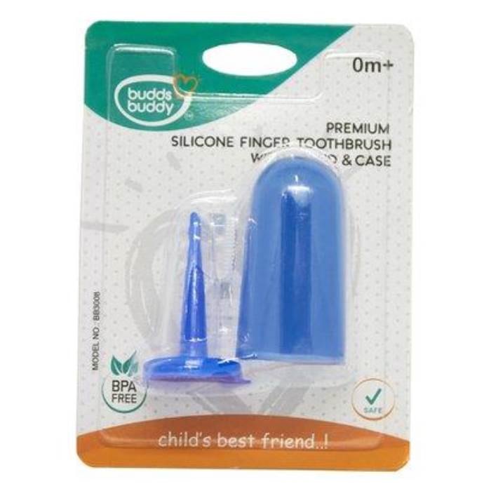 Buddsbuddy Premium Silicone Finger Toothbrush With Stand And Case