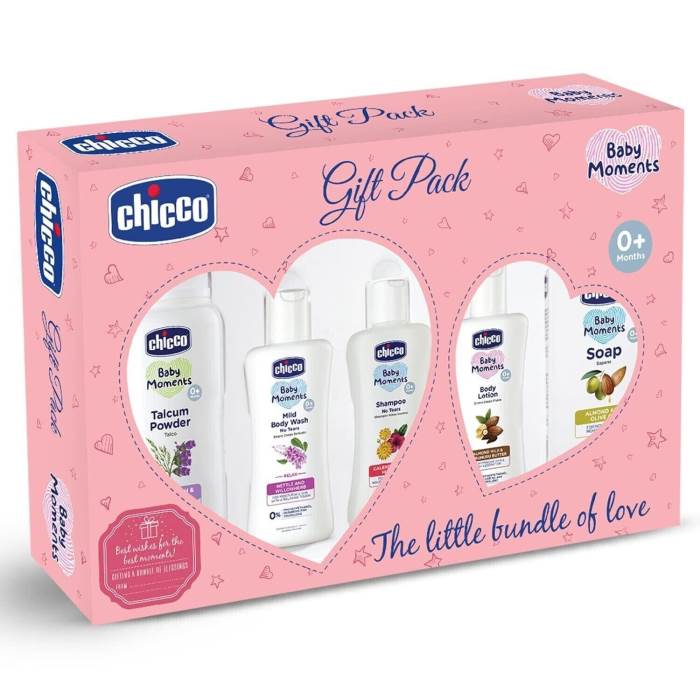 Chicco Baby Moments Essential Gift Pack Pink, Ideal Baby Gift Sets for Baby Shower, Newborn Gifting, New Parents, Birthd