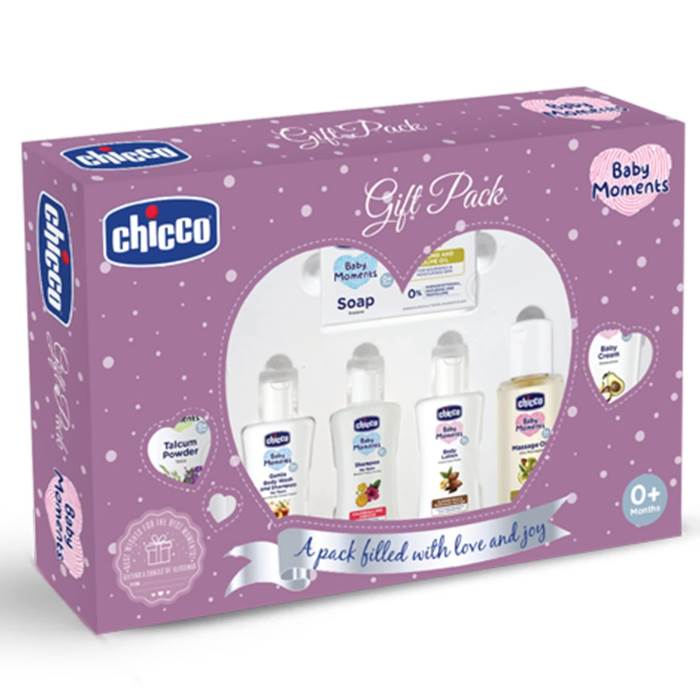 Chicco Baby Moments Caring Gift Pack Purple, Ideal Baby Gift Sets for Baby Shower, Newborn Gifting, New Parents, Birthda