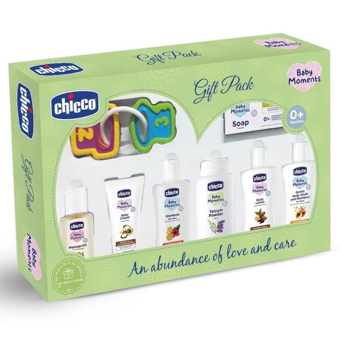 Chicco Baby Moments Caring Gift Pack Green, Ideal Baby Gift Sets for Baby Shower, Newborn Gifting, New Parents, Birthday