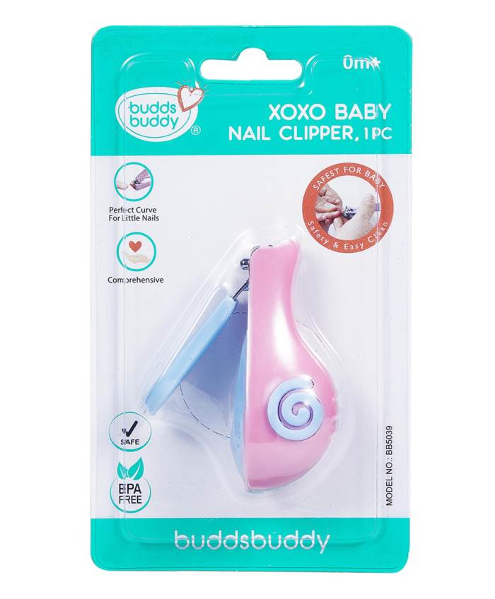Buddsbuddy XOXO Baby Nail Clipper - Pink Blue