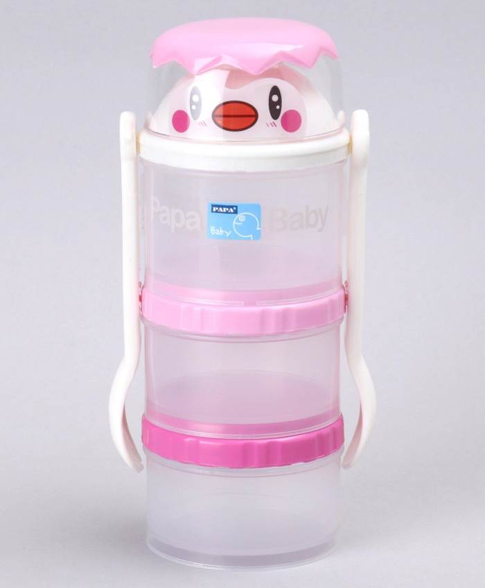 Papa Milk Powder Container With Spoon & Fork