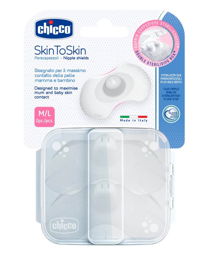 Chicco Silicone Nipple Shields Pack of 2 (M/L)