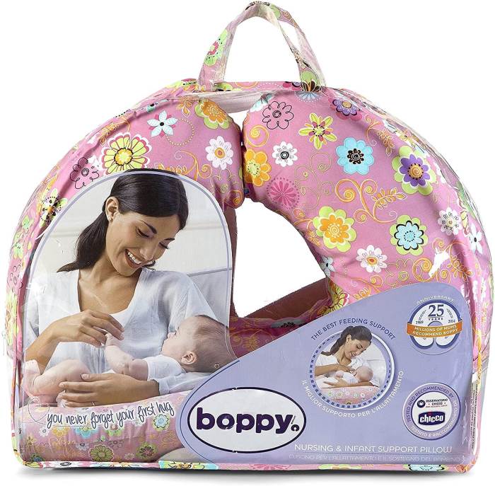 Chicco Boppy Cotton Slipcover for Feeding Pillow, Machine Washable & Dryable, Soft Fabric (Wild Flowers, Multicolor)