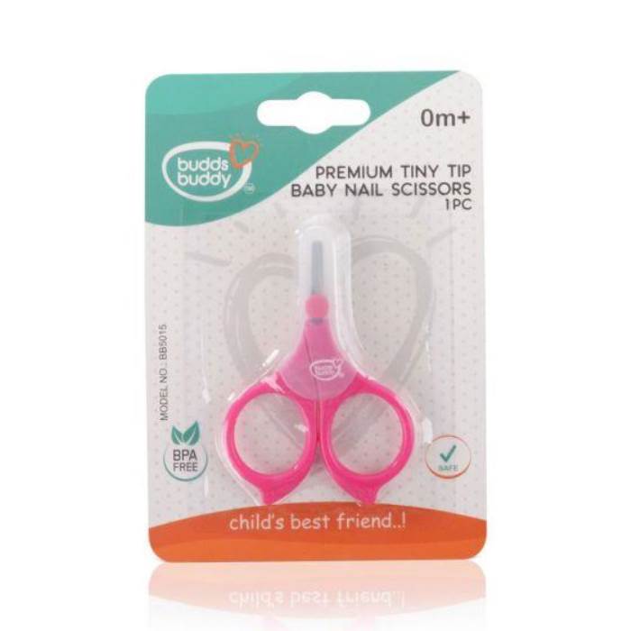 Buddsbuddy Premium Tiny Tip Baby Nail Scissors BB5015 (Pink)