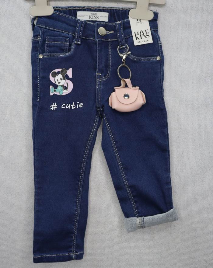 Lovekins Girls Style And Comfortable Dark Denim Jeans For Little Once