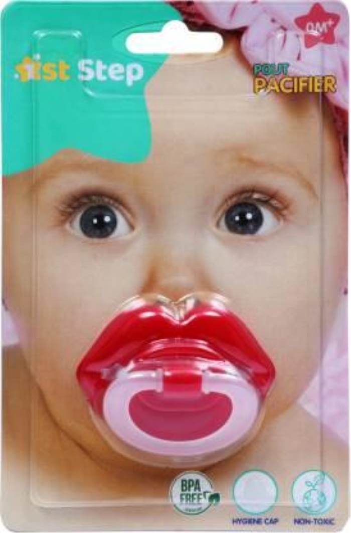 1st Step BPA Free Moustache Pacifier Soother  (Multicolor)