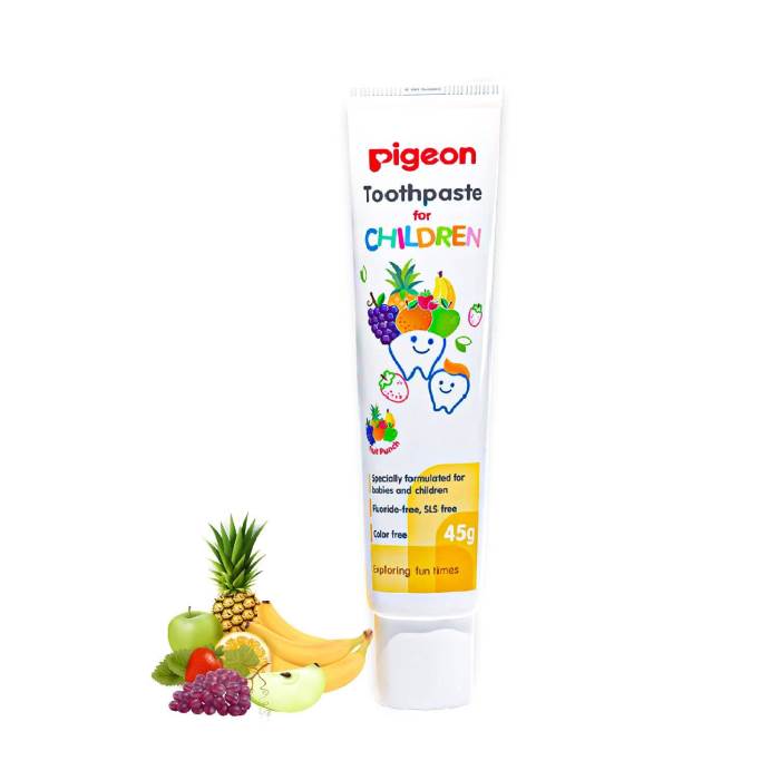 Pigeon Fruit Punch Toothpaste, For babies and Children Oral care,Fluroide -free,SLS free,Color free,Paraben Free, PH fri