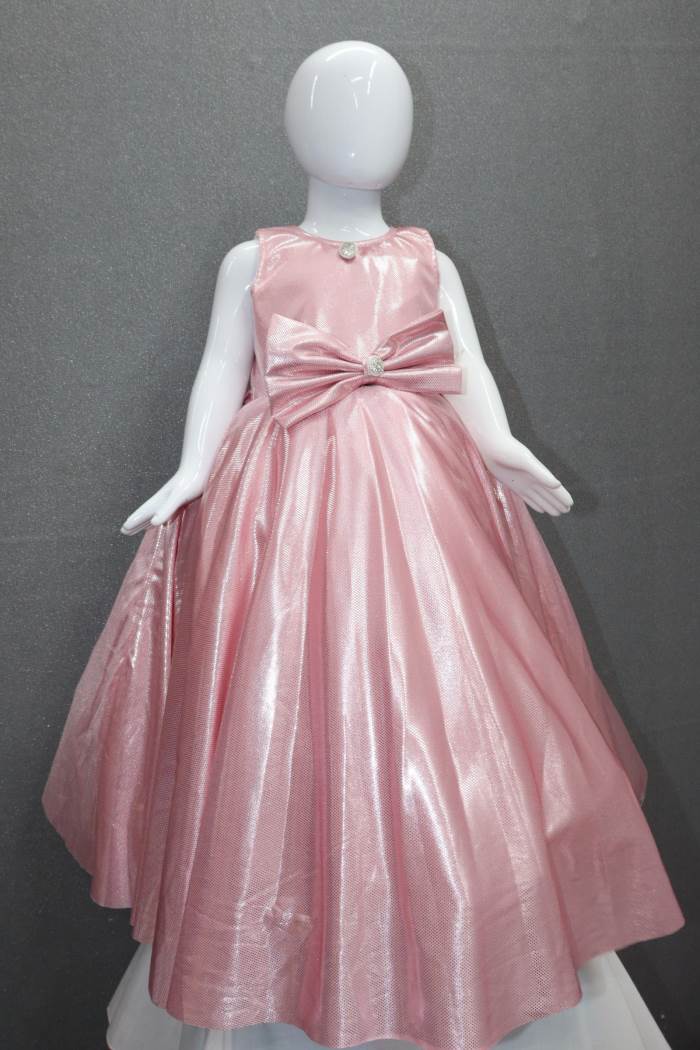 BABIES PARTY LONGH GOWN G-633-PEACH